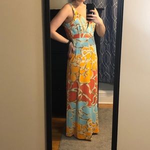 J. Mclaughlin Lily Pad Maxi Dress Size S